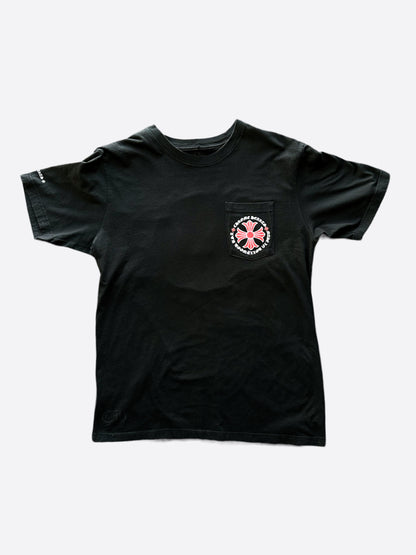 Chrome Hearts Black Red Cross Logo T-Shirt