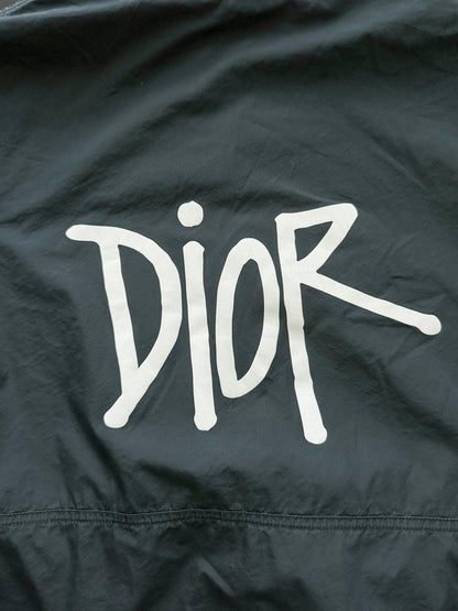 Dior Stussy Black Logo Windbreaker
