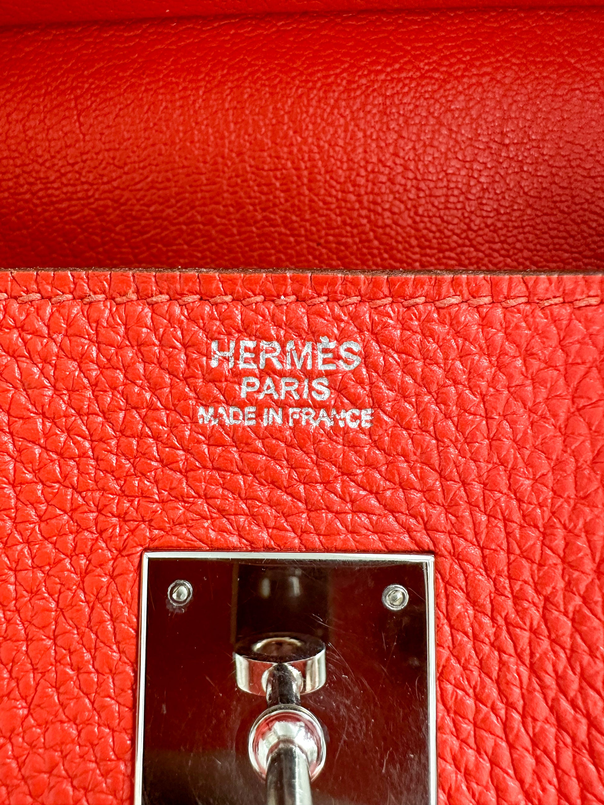 Hermes Birkin Handbag Capucine Togo with Gold Hardware 30