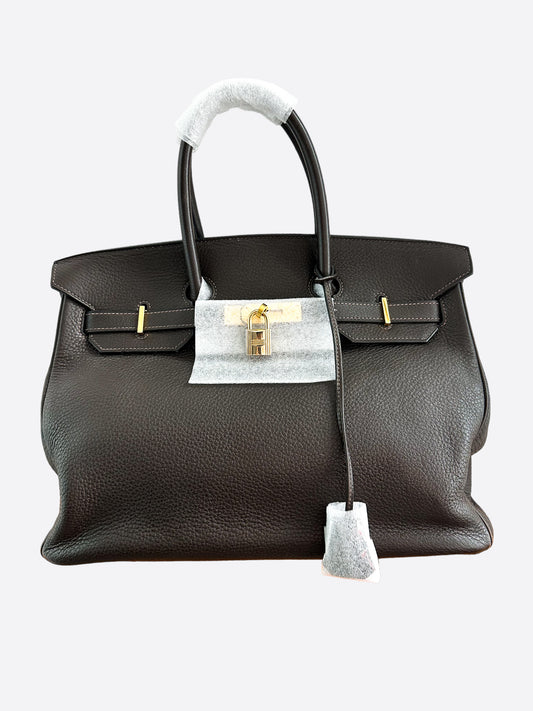 Hermès Brown Clemence Birkin 35