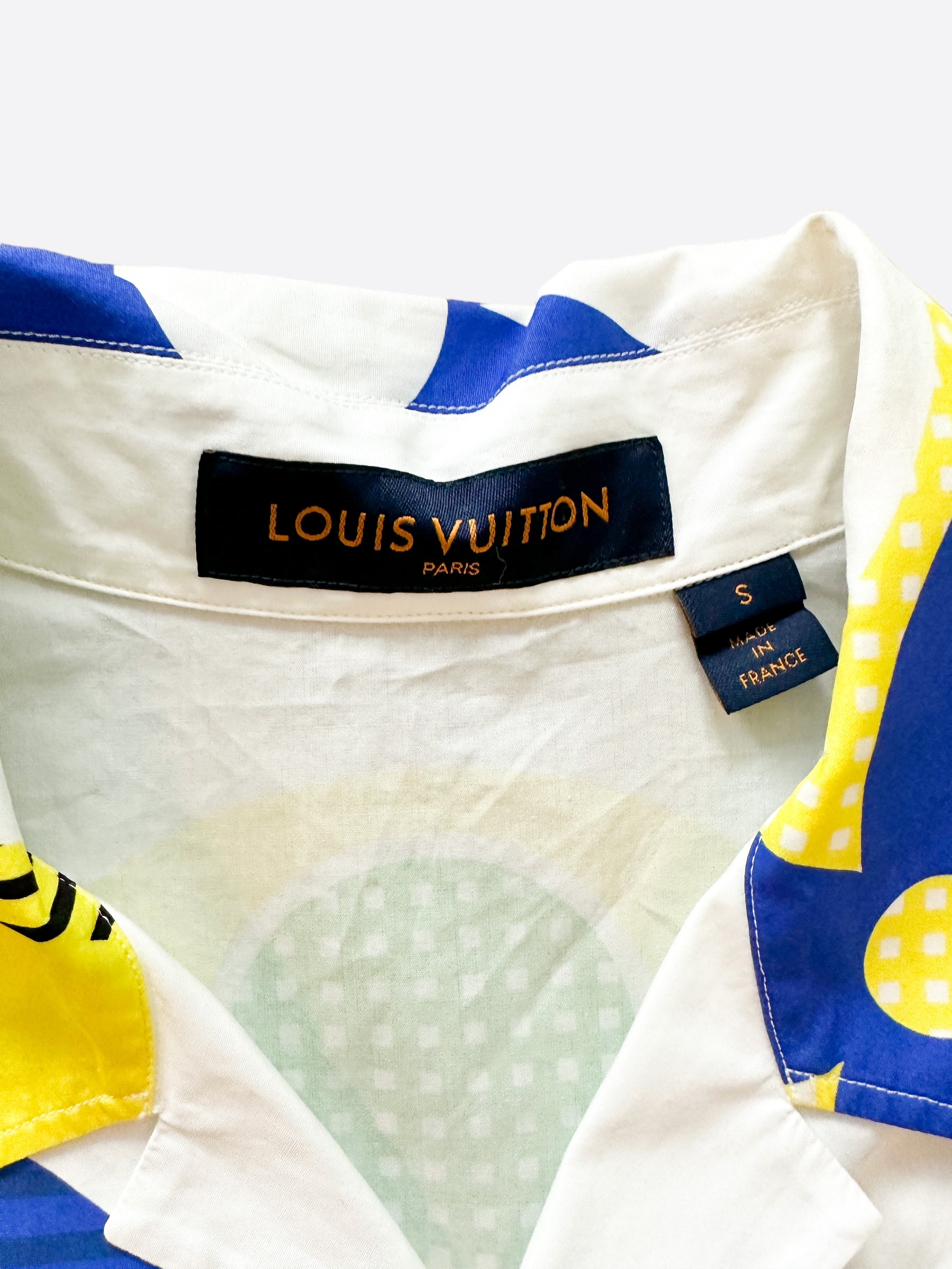 Louis Vuitton White Multicolor Flower Logo T-Shirt – Savonches