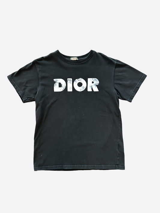 Dior Daniel Arsham Black & Blue Logo T-Shirt