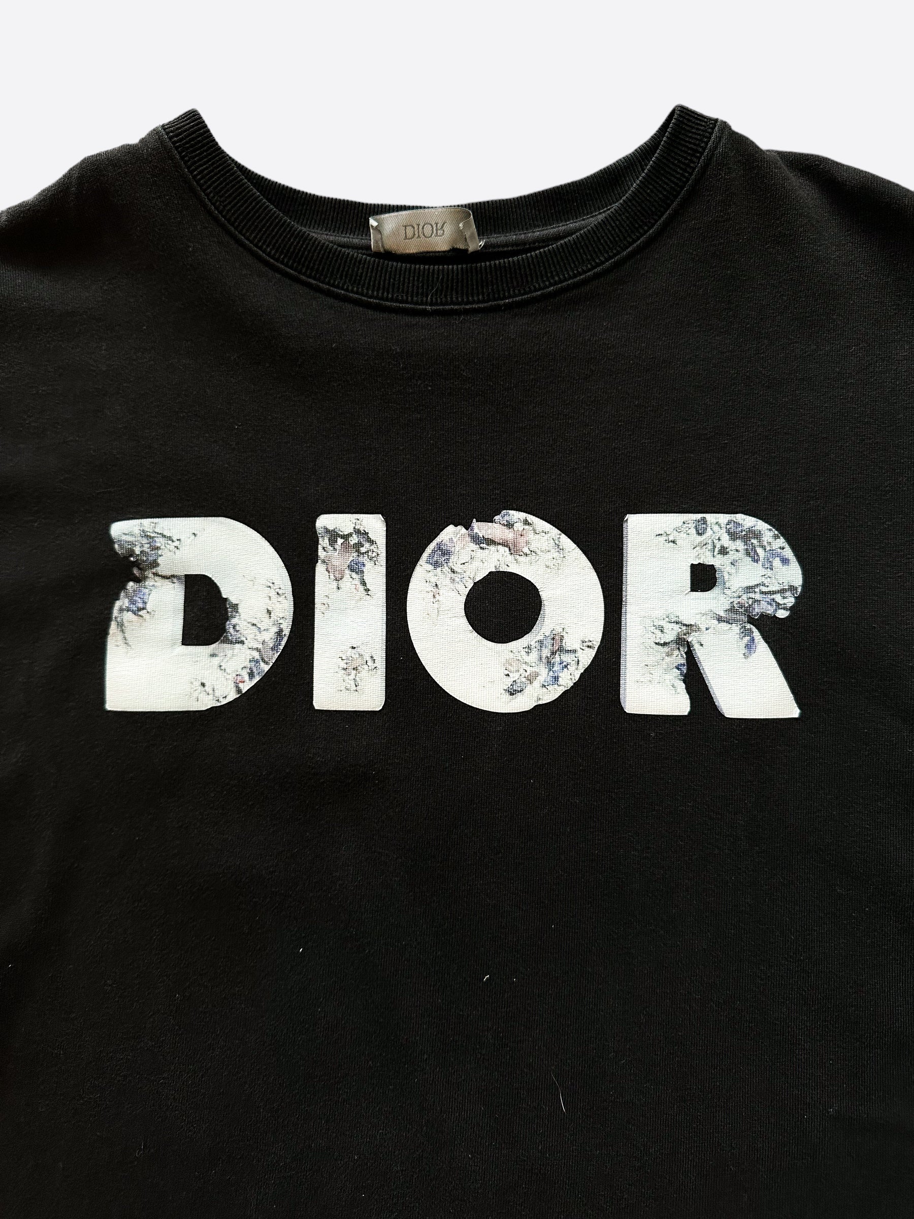 Dior Daniel Arsham Black & Blue Logo T-Shirt