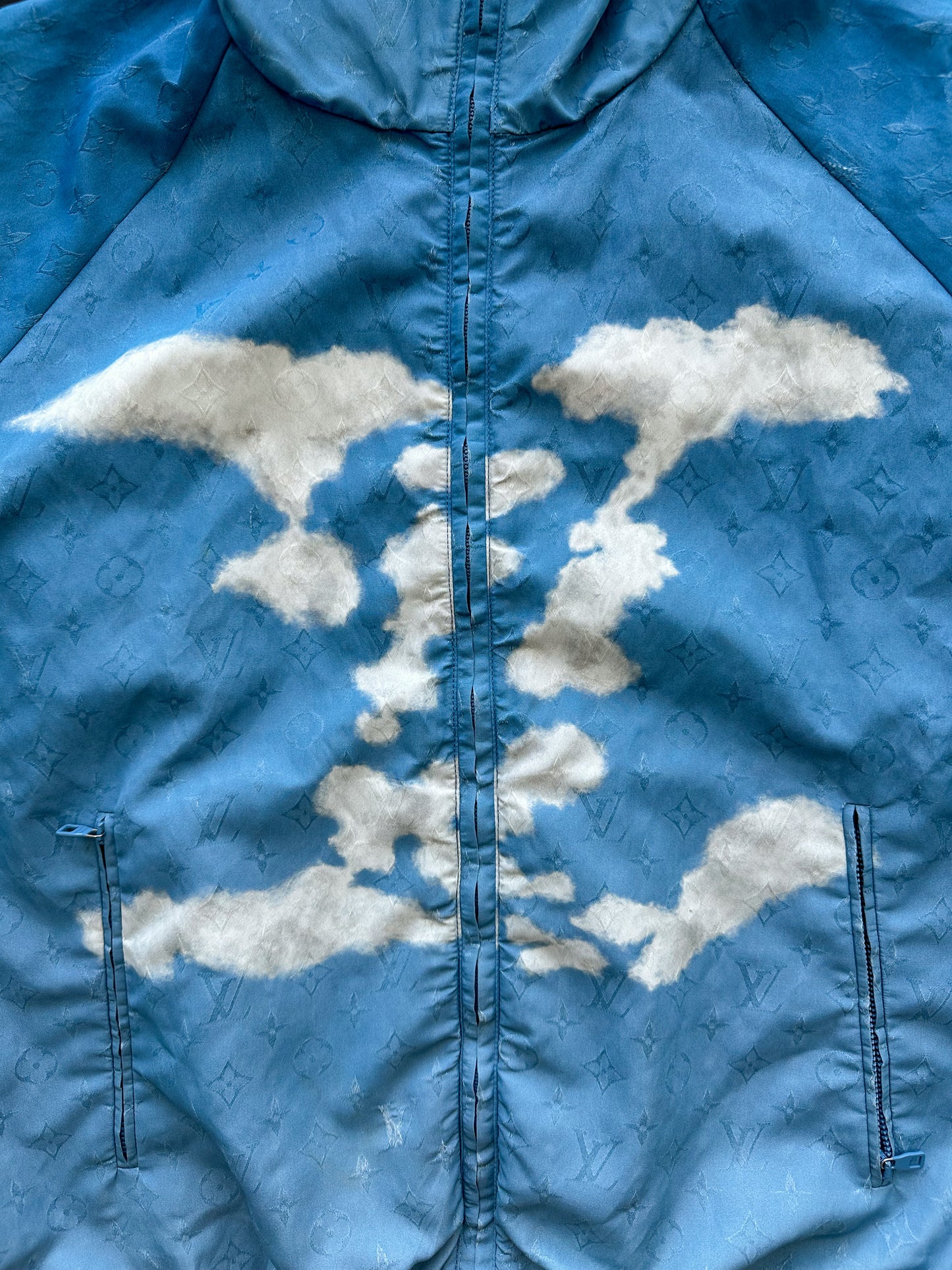 Louis Vuitton 2018 Hooded Monogram Windbreaker Jacket - Blue Outerwear,  Clothing - LOU195102