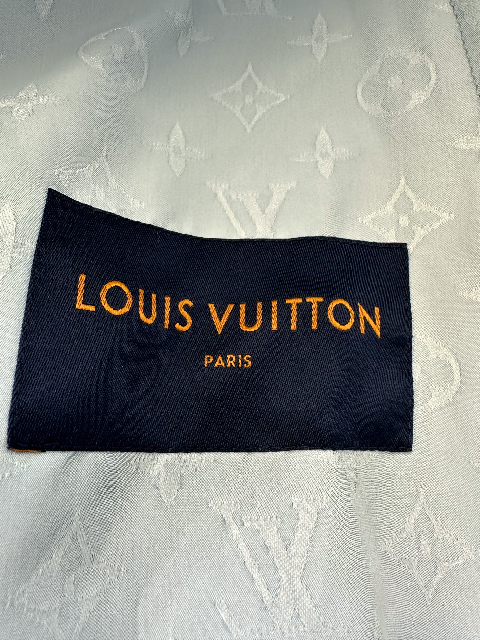 Louis Vuitton Black & Blue Drop Needle Monogram Bomber – Savonches