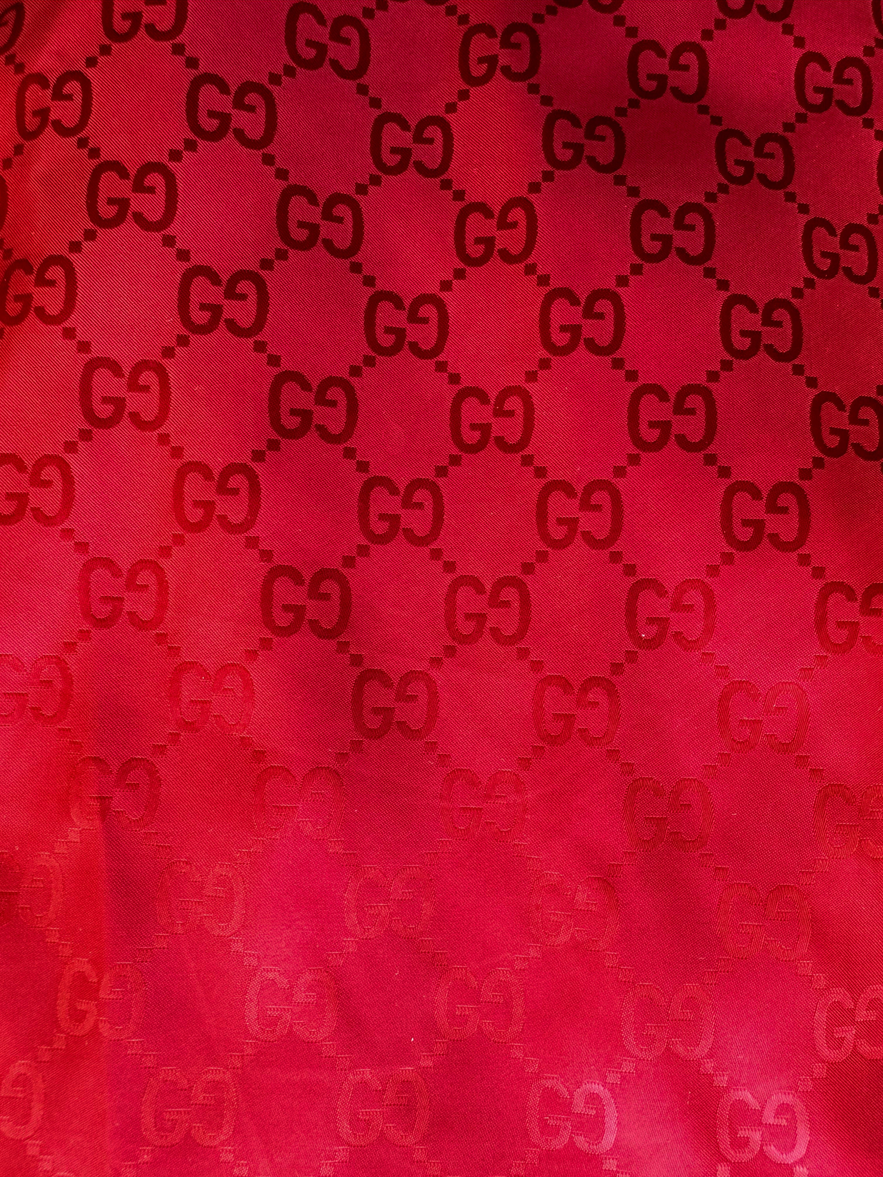 Red cheap gucci fabric