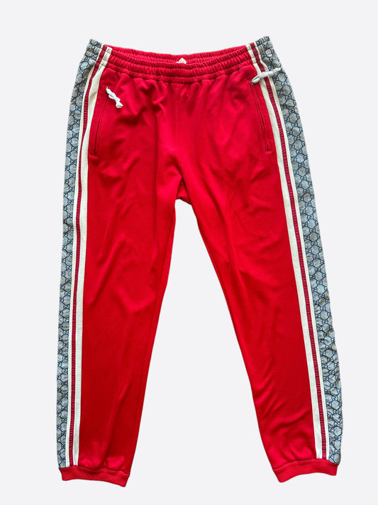 Gucci Red GG Monogram Trackpants