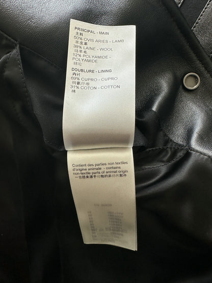 Louis Vuitton Black Leather Varsity Jacket