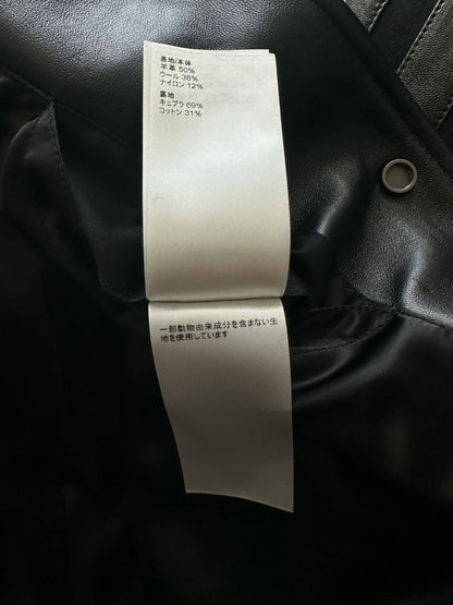 Louis Vuitton Black Leather Varsity Jacket