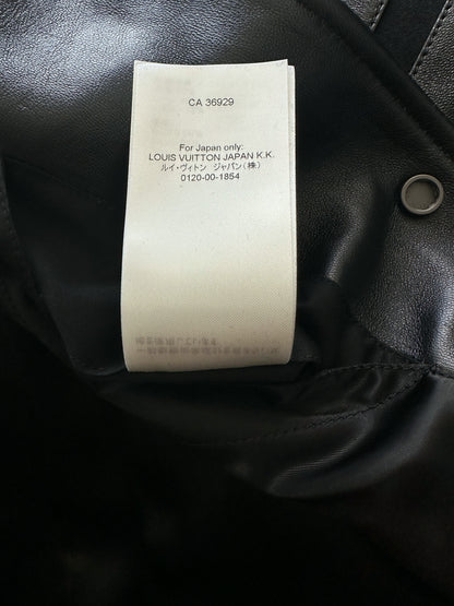 Louis Vuitton Black Leather Varsity Jacket