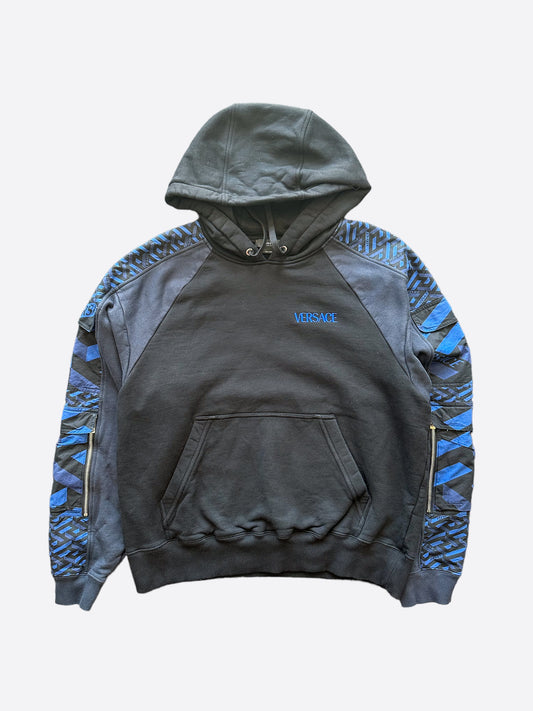 Versace Black & Blue Arm Print Hoodie