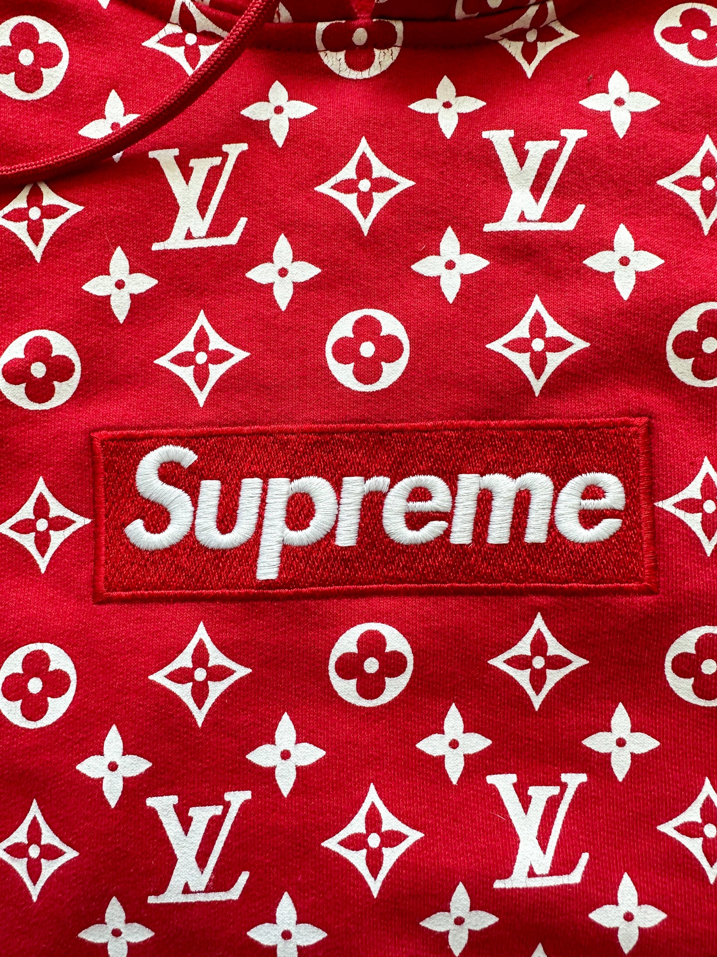 Louis Vuitton x Supreme 2017 Monogram Box Logo Hoodie - Red Sweatshirts &  Hoodies, Clothing - LOUSU20747