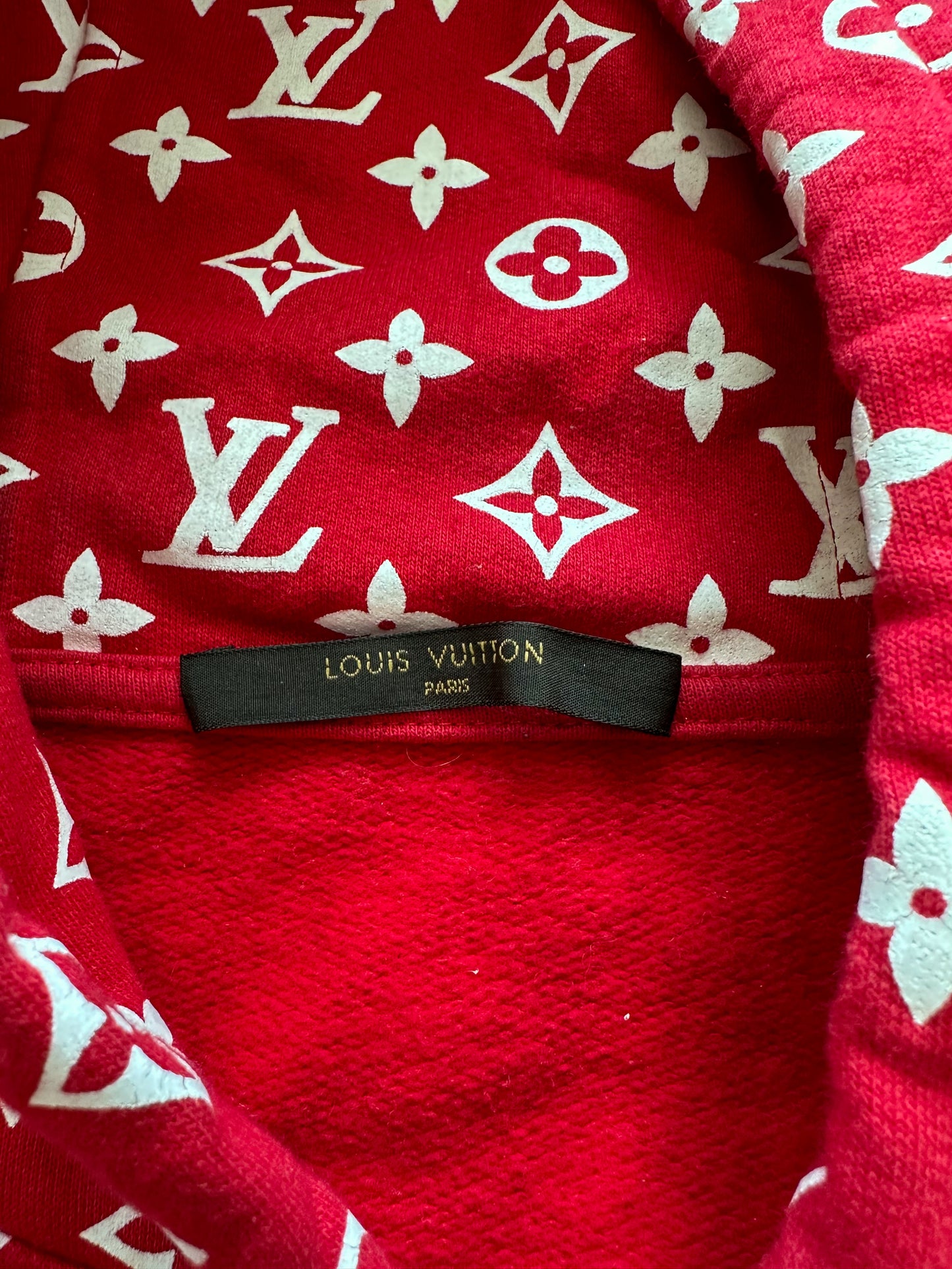 Supreme/Louis Vuitton box logo hoodie in red rumoured to be for European  VIP customers only”