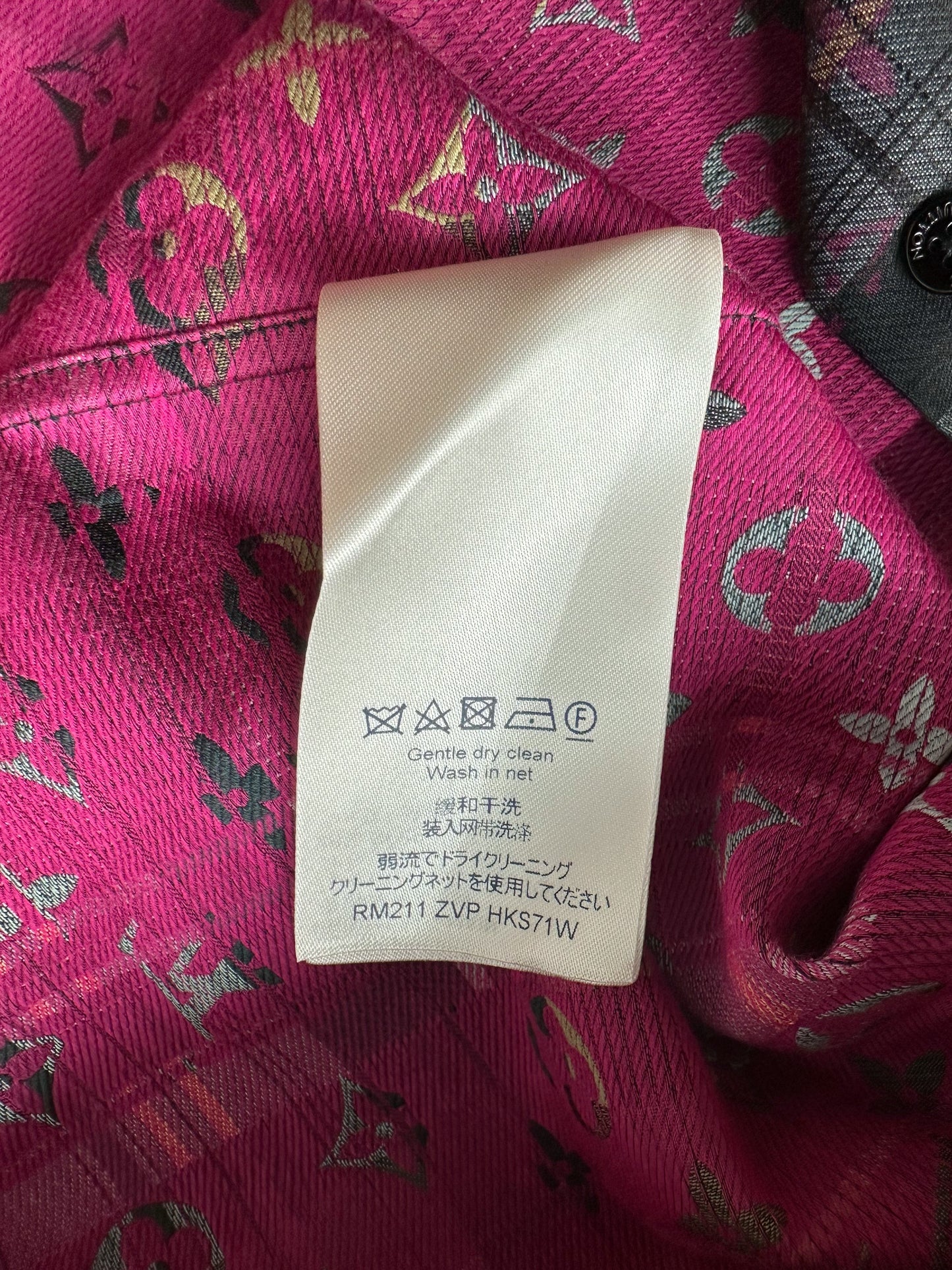 Vuitton & Pink Monogram Button Up Shirt –