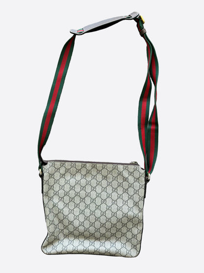 Gucci Brown GG Monogram Patch Messenger Bag