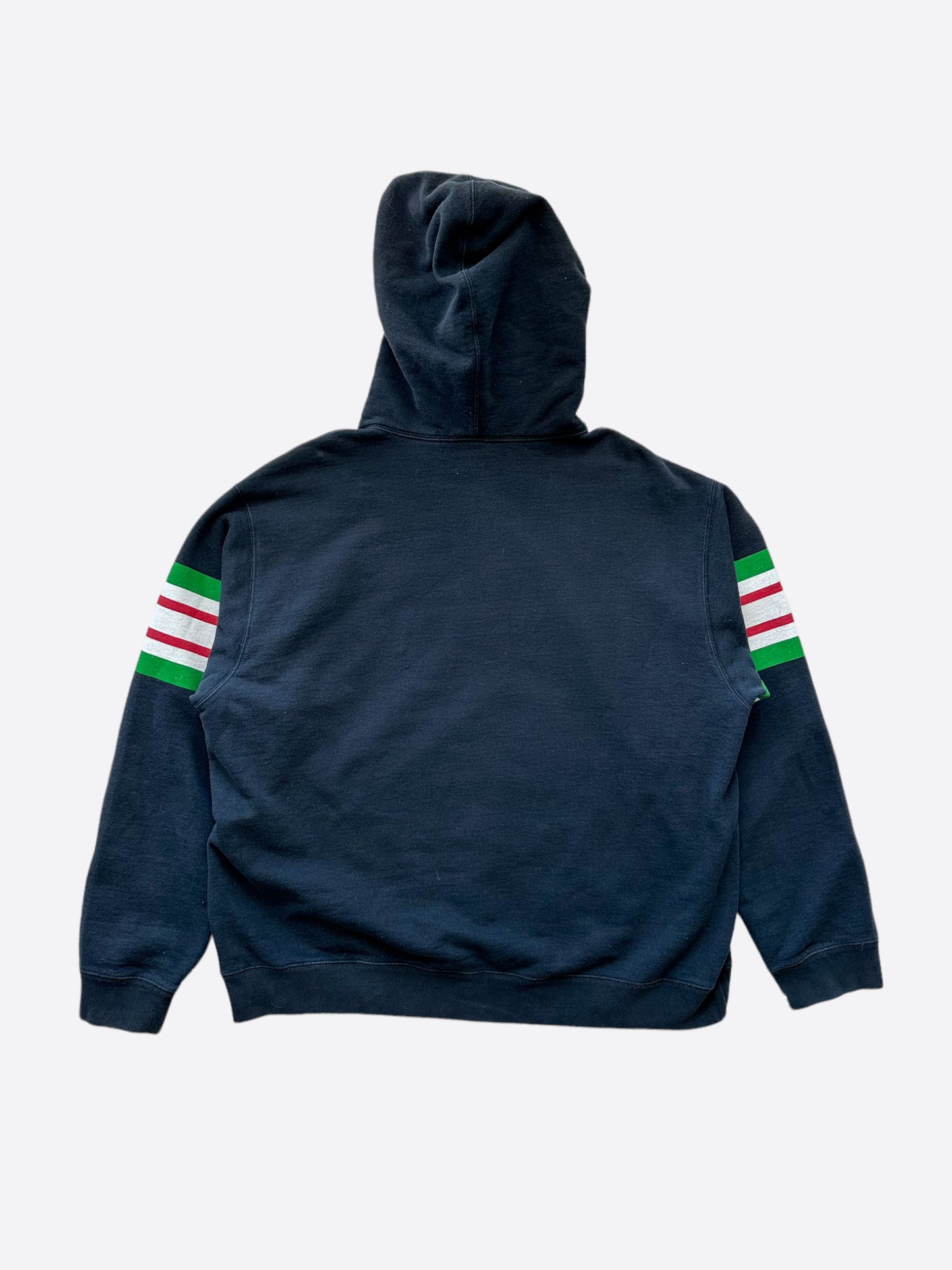 Gucci Black Striped Interlocking GG Logo Hoodie