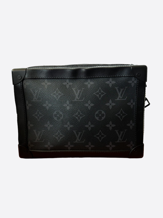 Louis Vuitton Black Monogram Eclipse Large Soft Trunk