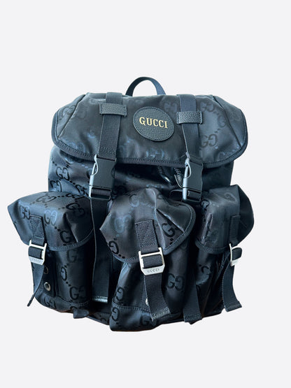 Gucci Black GG Monogram Utility Backpack