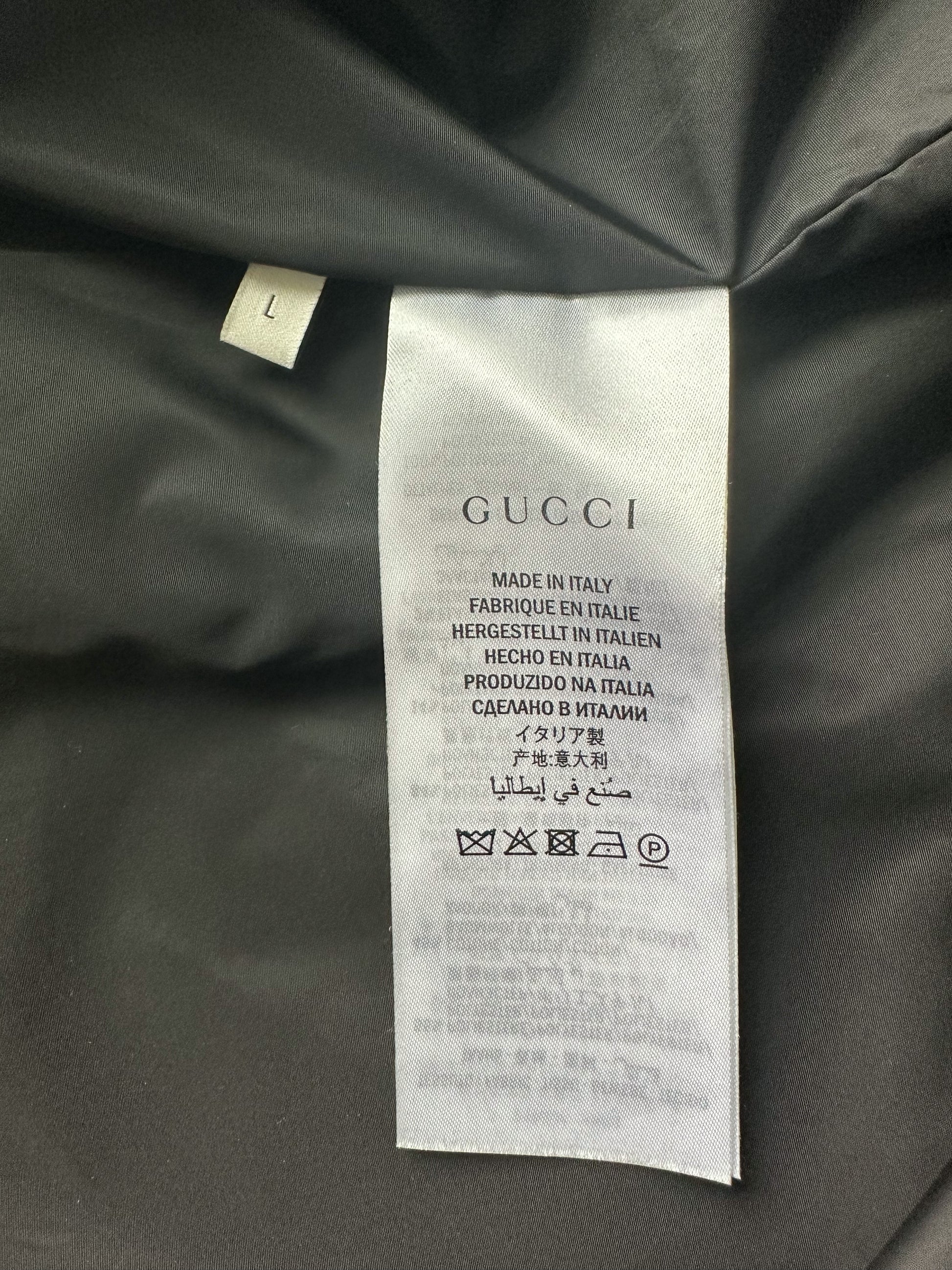 Gucci Black GG Monogram Button Up Jacket