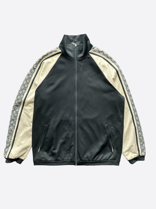 Gucci Black GG Monogram Striped Jacket