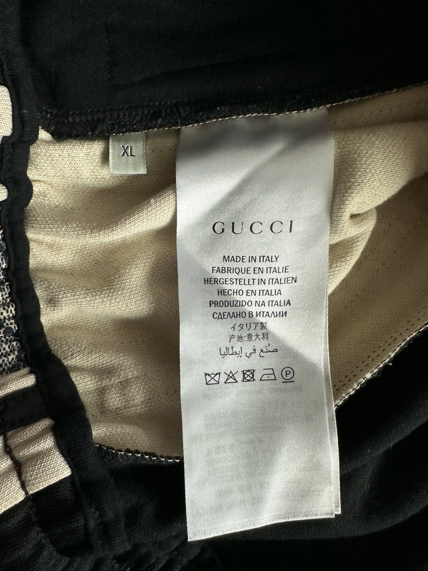 Gucci Black GG Monogram Striped Trackpants