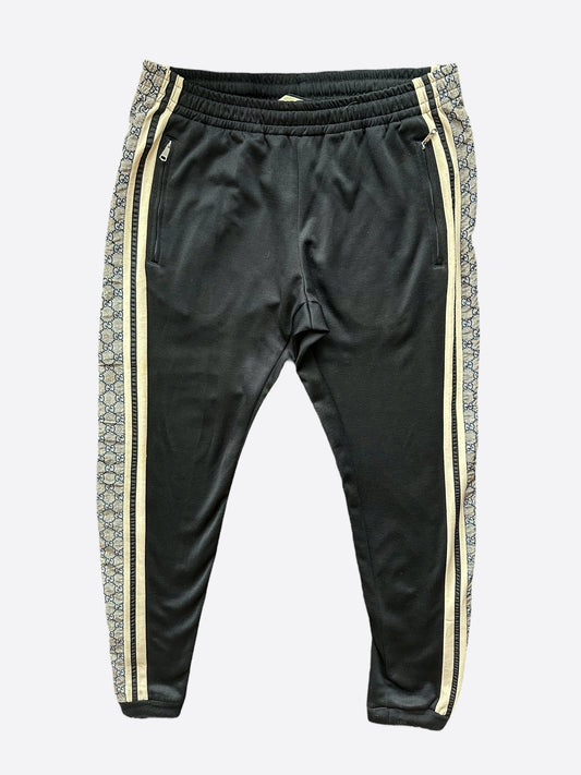 Gucci Black GG Monogram Striped Trackpants