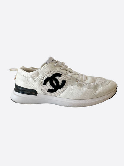 Chanel White & Black Interlock logo Runners