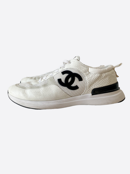 Chanel White & Black Interlock logo Runners