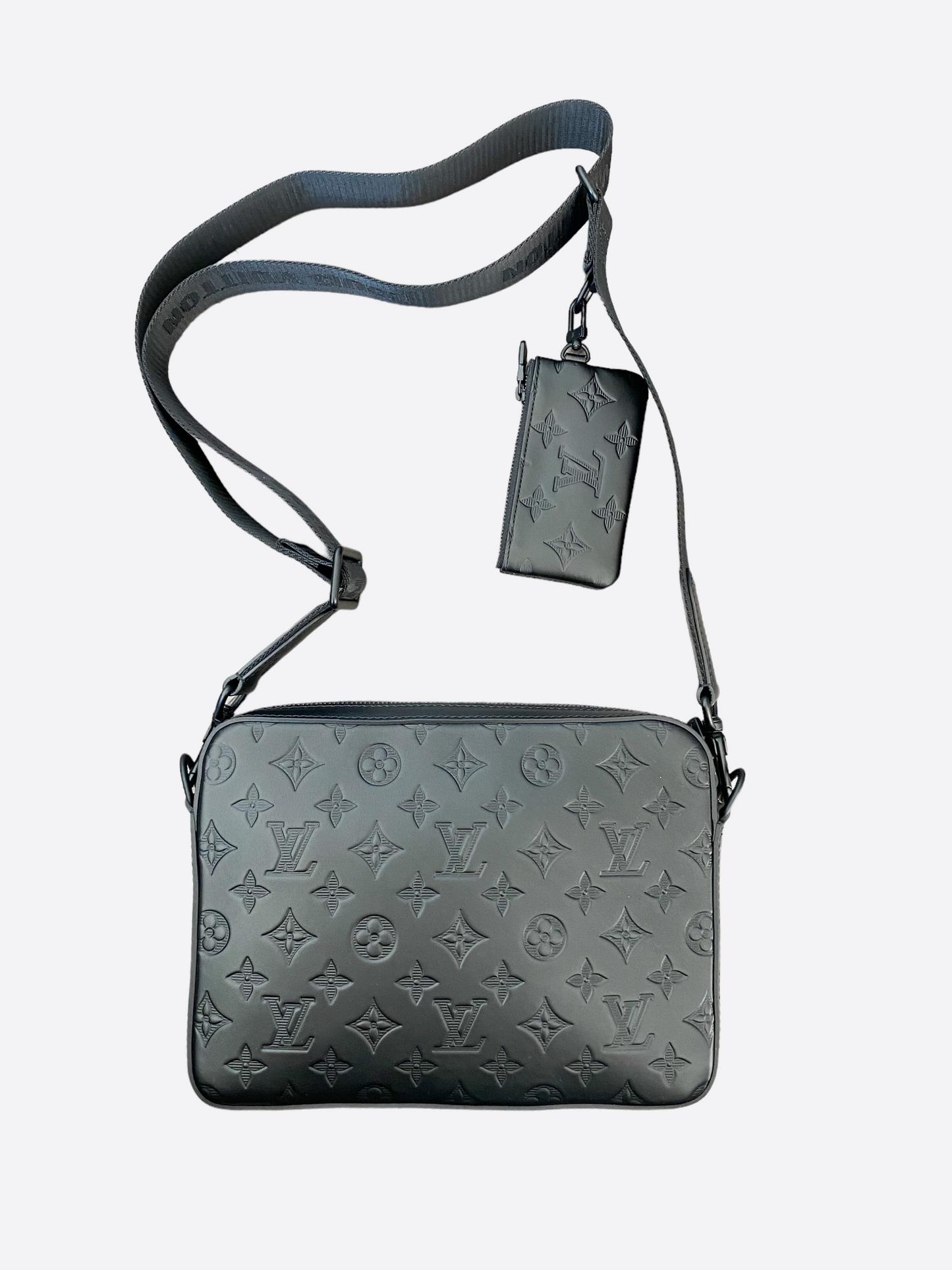 Louis Vuitton Black Shadow Monogram Duo Messenger