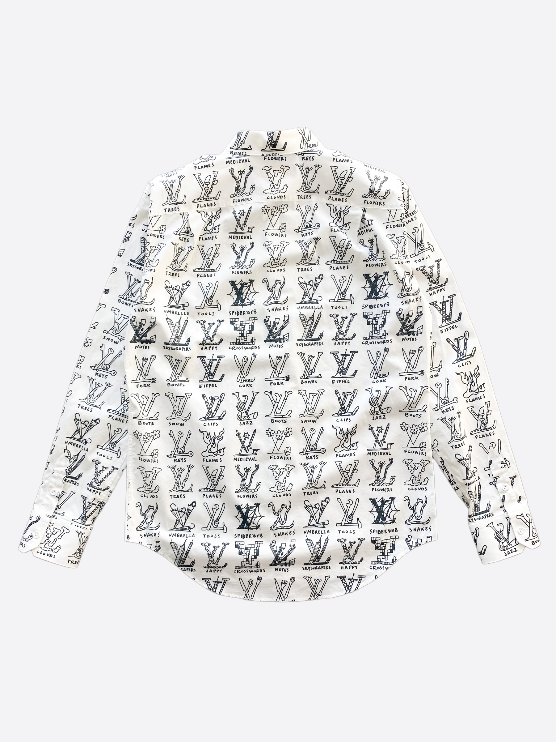 Categories :: Menu :: Upper :: Shirts (Button-Up) :: Stüssy Monogram Louis  Vuitton Parody Shirt ( L )