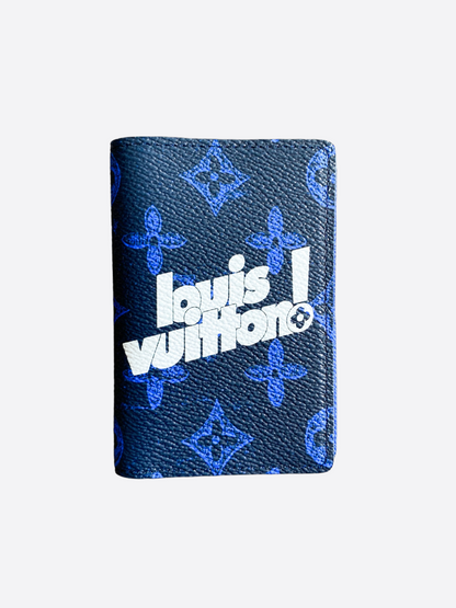 Louis Vuitton Blue Monogram Everyday Logo Pocket Organizer