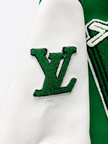 Louis Vuitton Green Leather Varsity Jacket