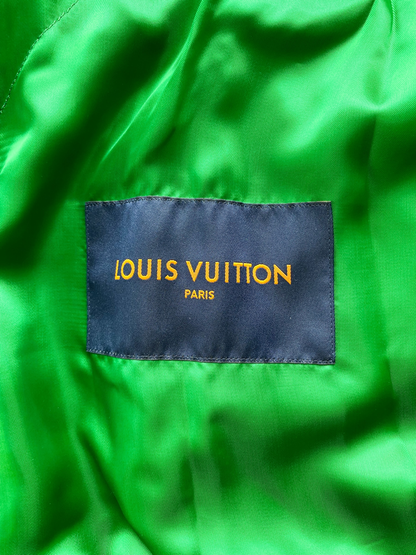 Louis Vuitton Green Leather Varsity Jacket