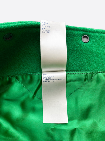 Louis Vuitton Green Leather Varsity Jacket