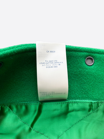 Louis Vuitton Green Leather Varsity Jacket