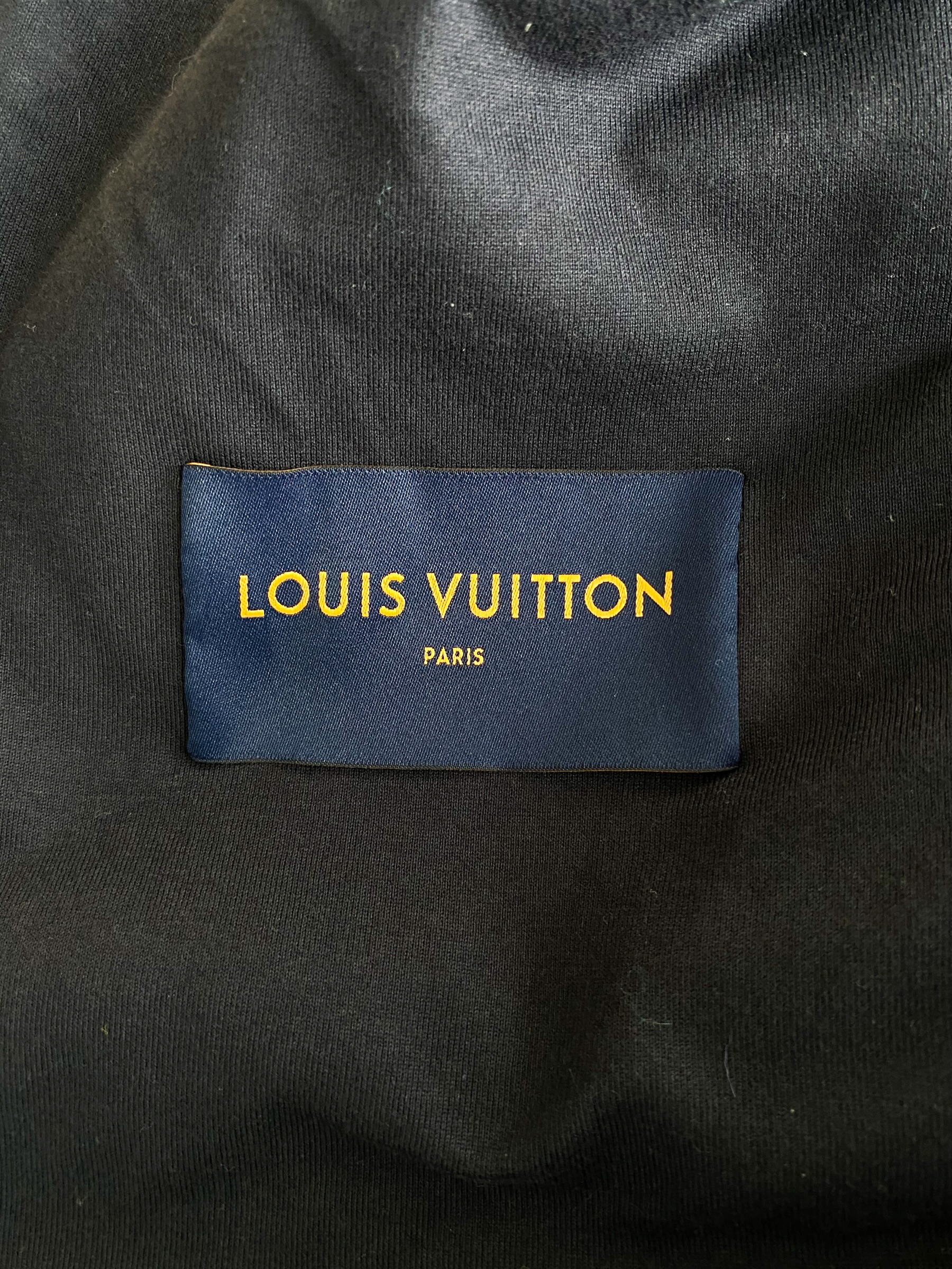 Louis Vuitton Blue & Orange Camo Monogram Fleece Zip Up Jacket