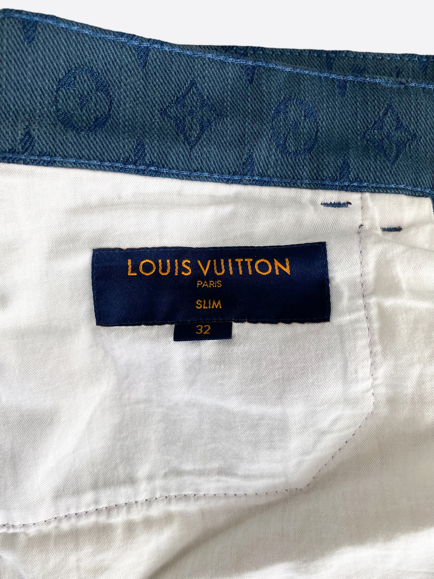 Louis Vuitton Monogram Mens Jeans 2023-24FW, Blue, 36
