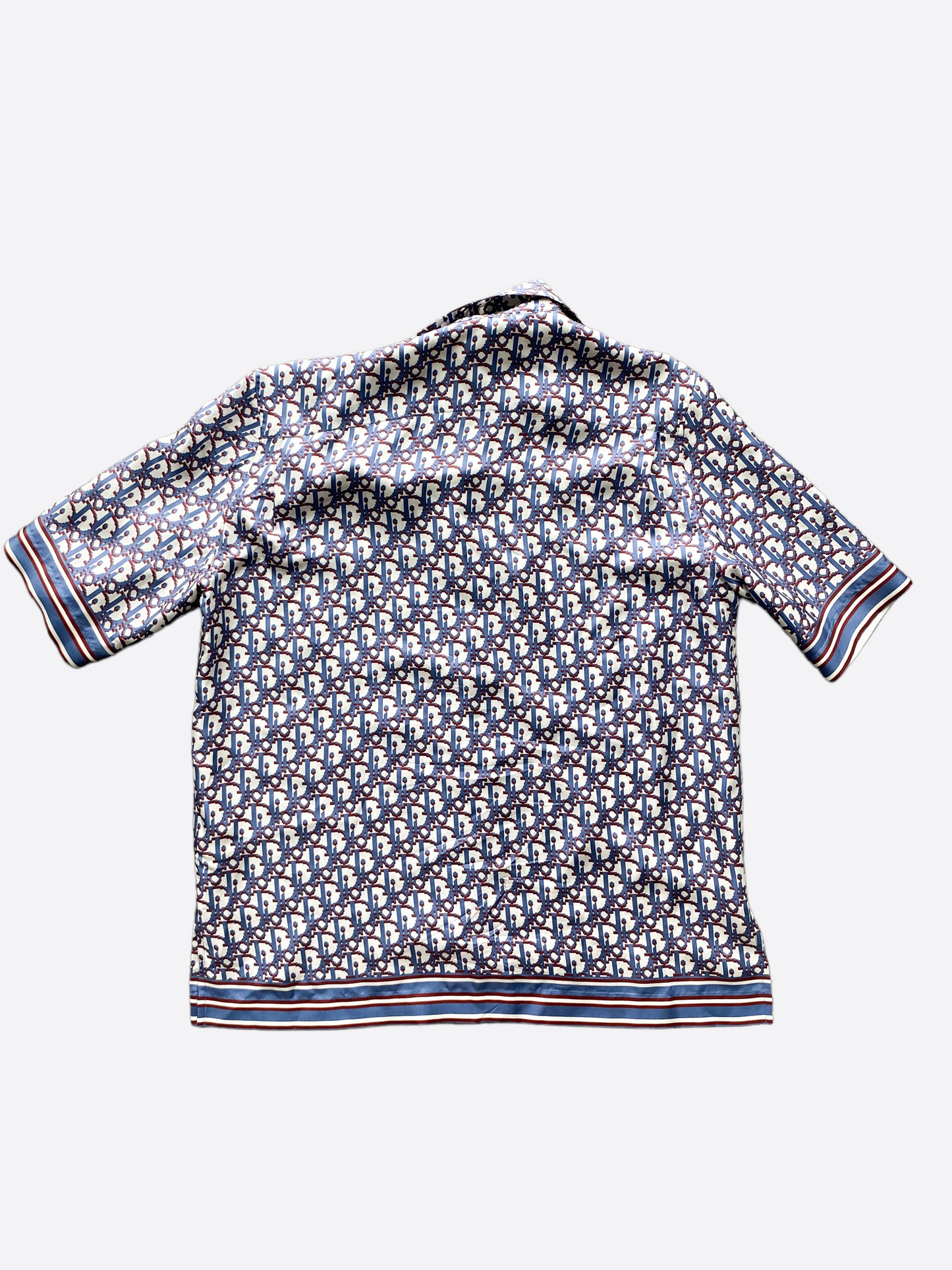 Dior Pixel Oblique Blue Button Up Shirt