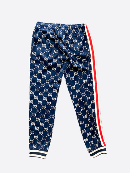 Gucci Blue Monogram Track Pants