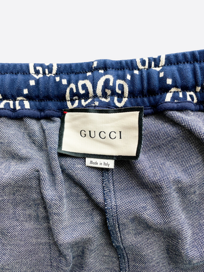 Gucci Blue Monogram Track Pants