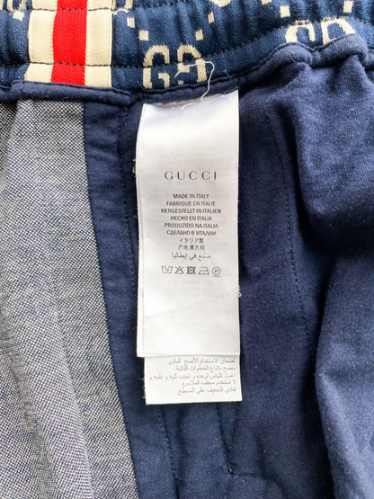 Gucci Blue Monogram Track Pants