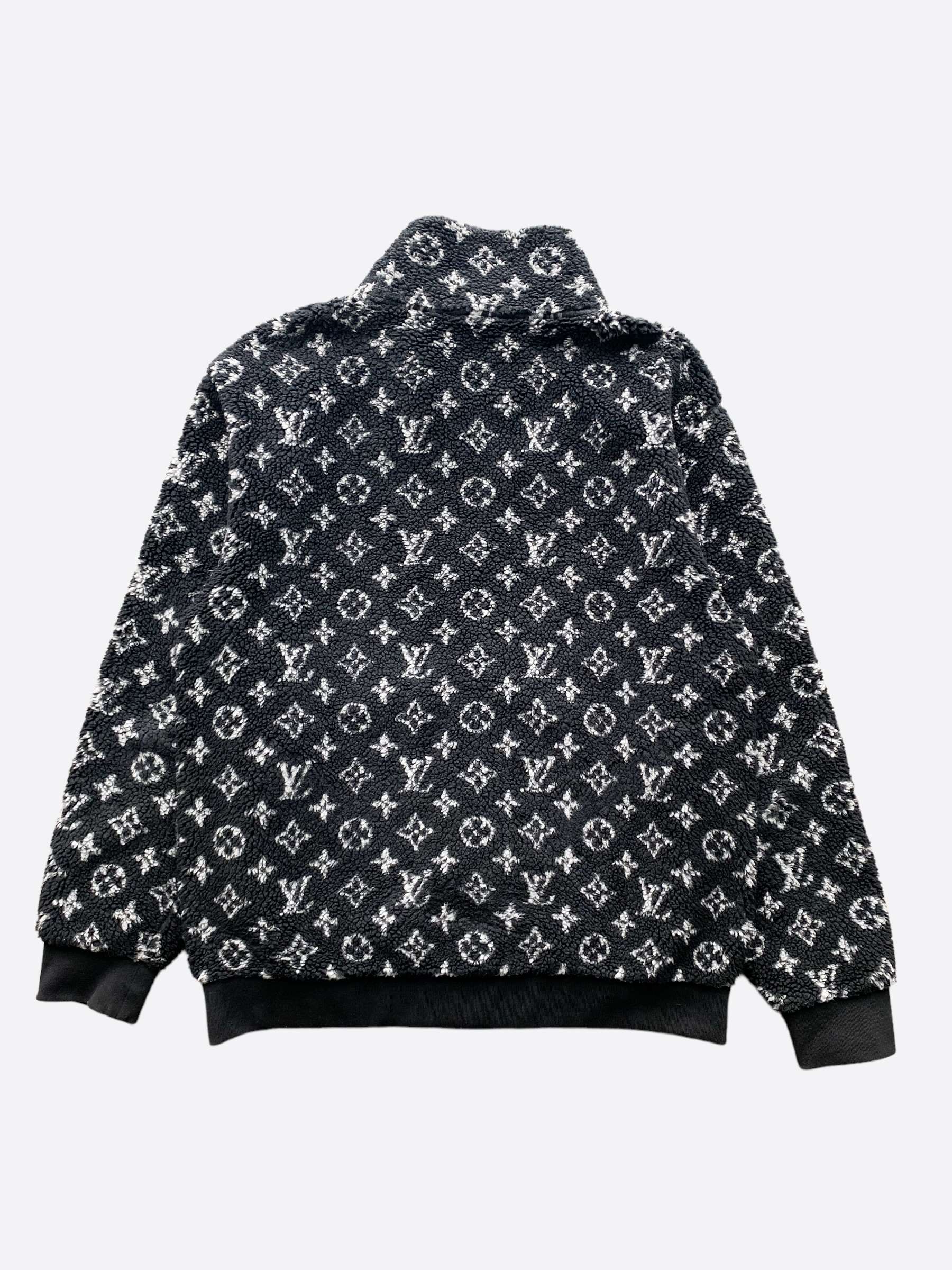 Louis Vuitton Black Monogram Fleece Zip Up Jacket – Savonches Louis Vuitton Black Monogram Fleece Zip Up Jacket – Savonches