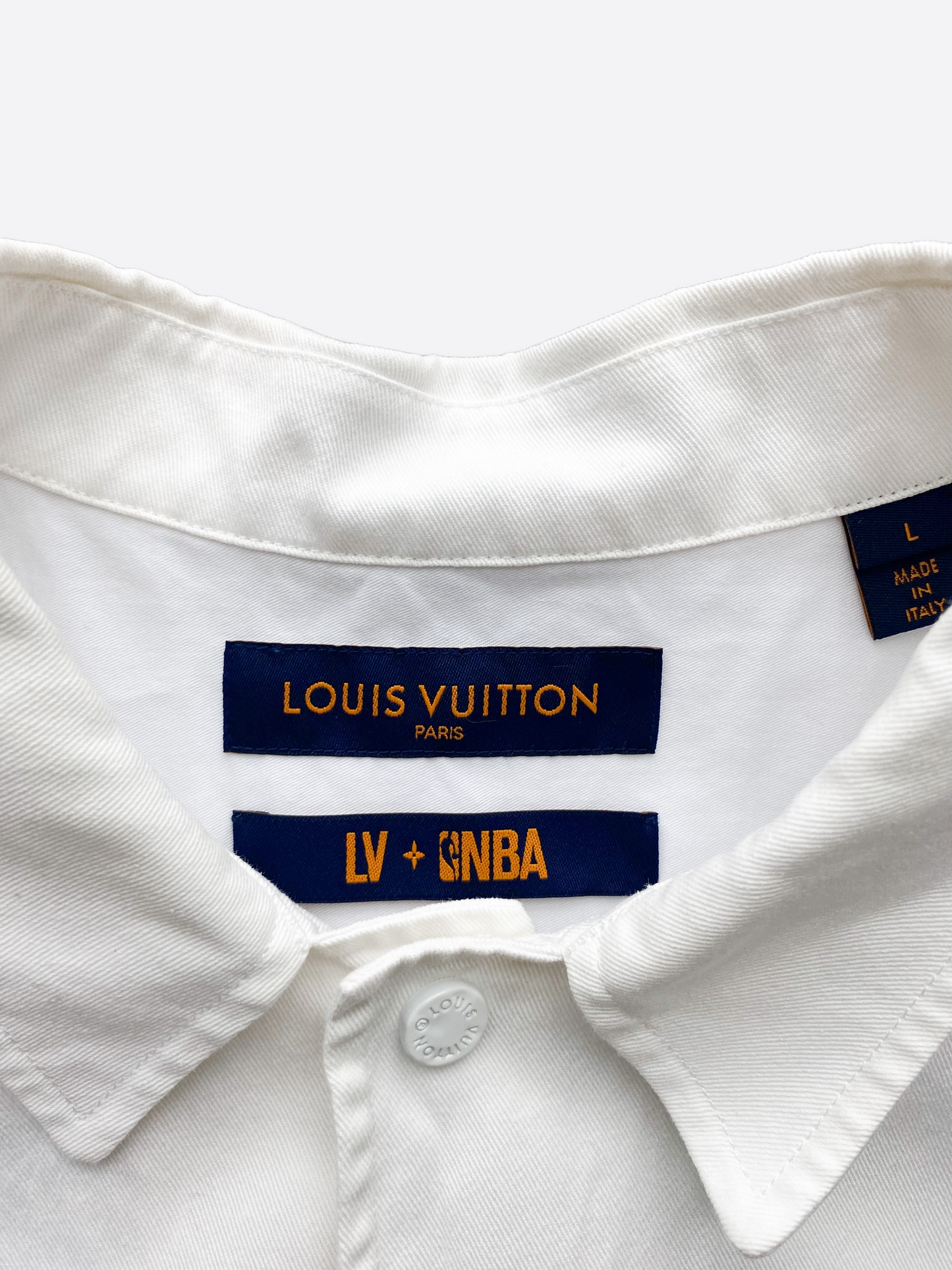 Louis Vuitton White Cotton NBA Short Sleeve T-Shirt S