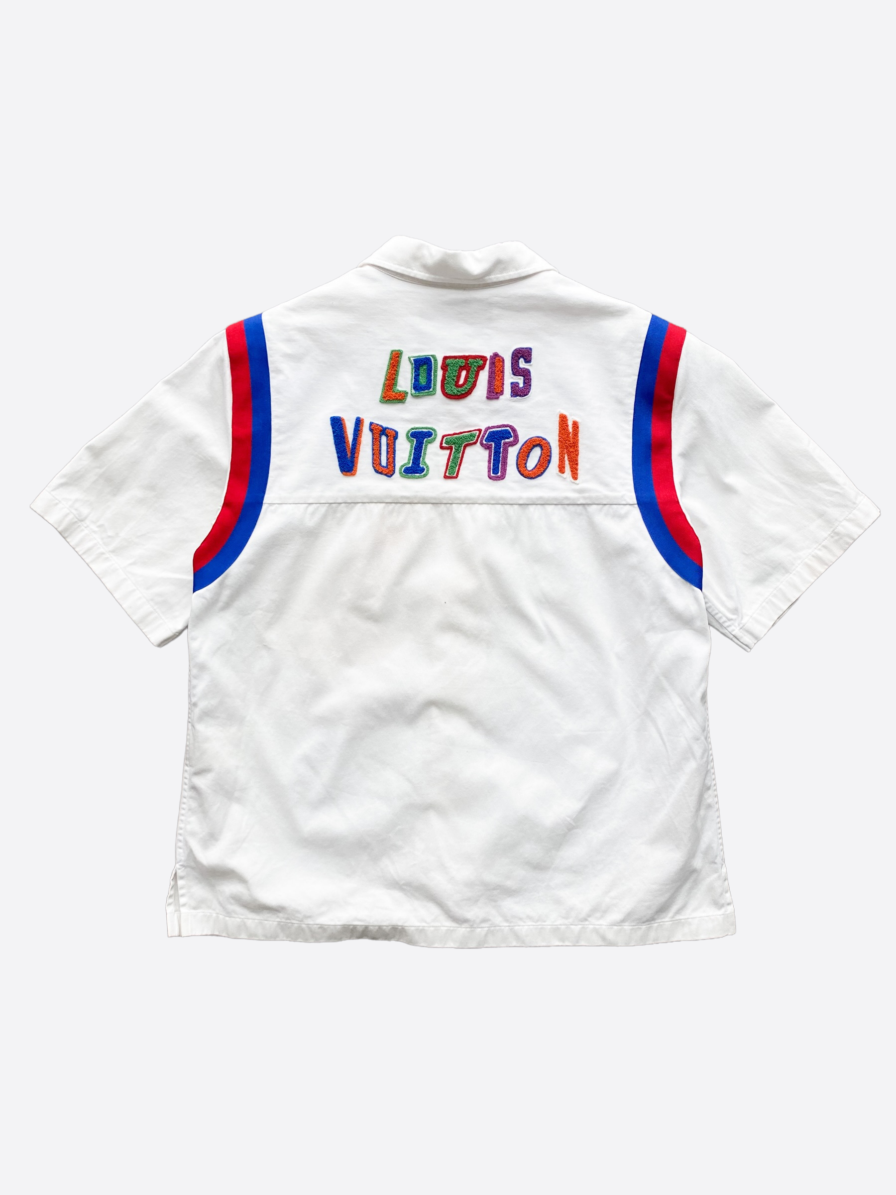 Louis Vuitton White Cotton NBA Short Sleeve T-Shirt S Louis