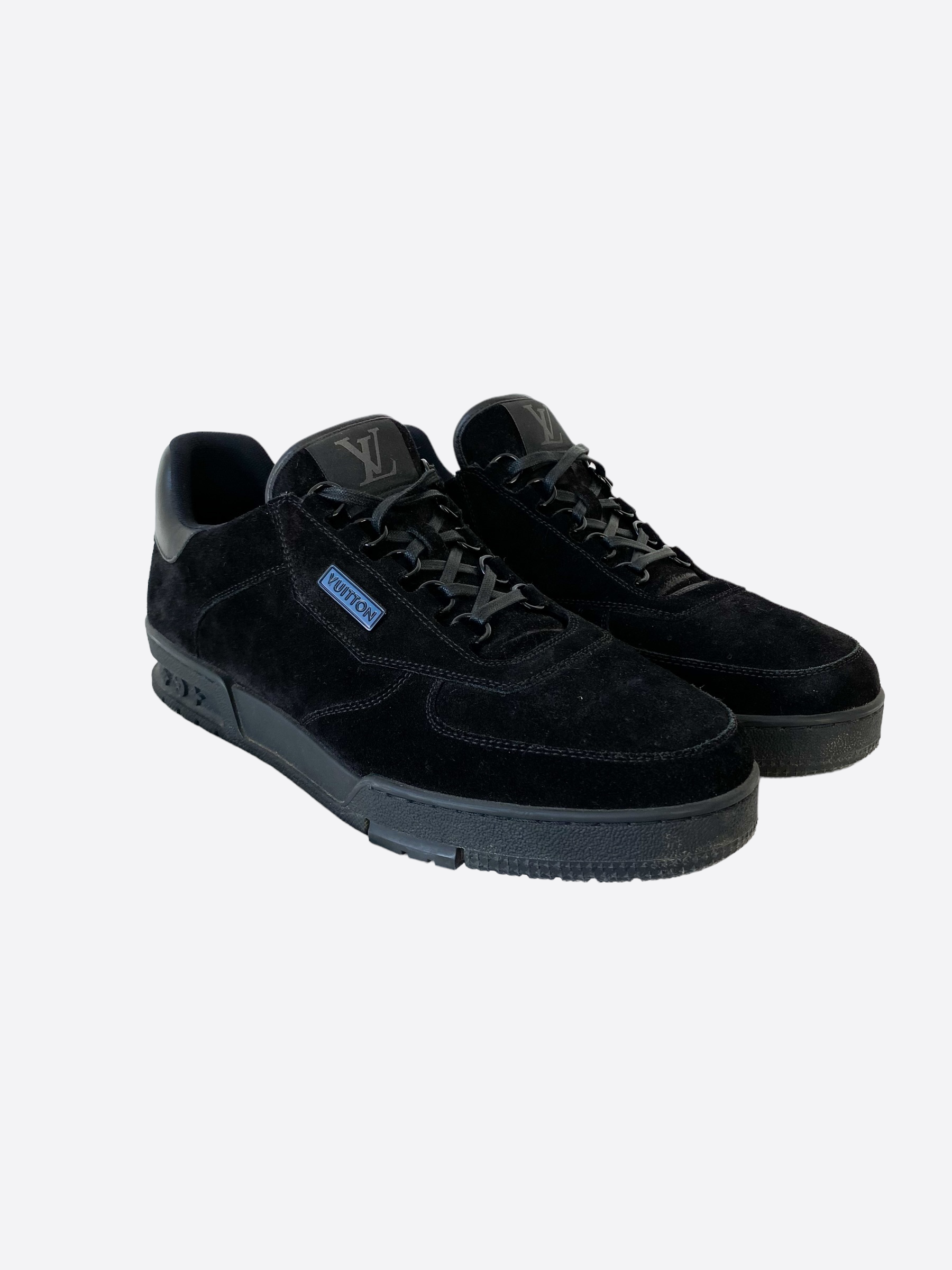 Louis Vuitton Black Suede Employee Exclusive Trainers – Savonches