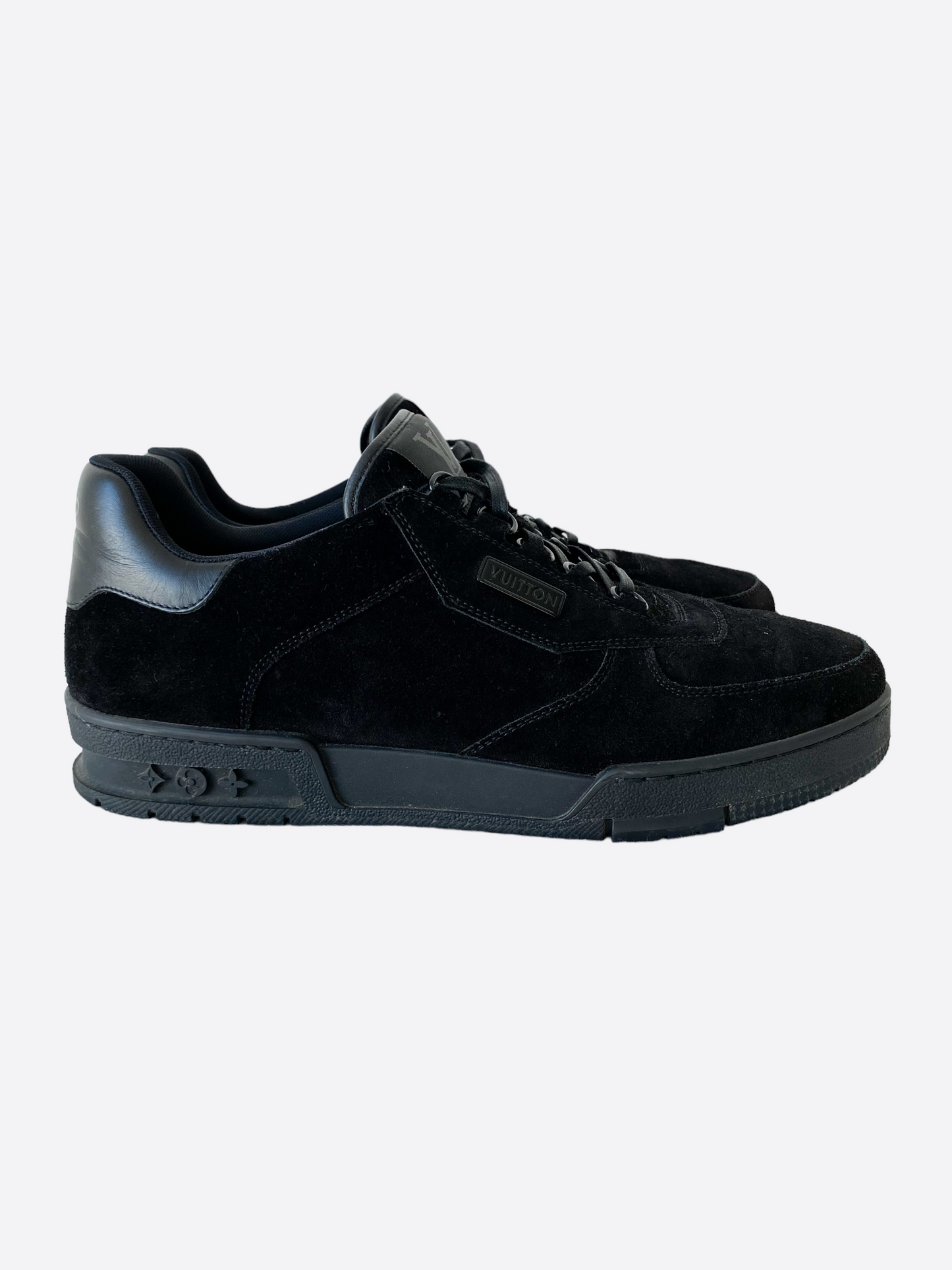 Louis Vuitton Black Grey Flannel Trainer Sneakers – Boutique LUC.S