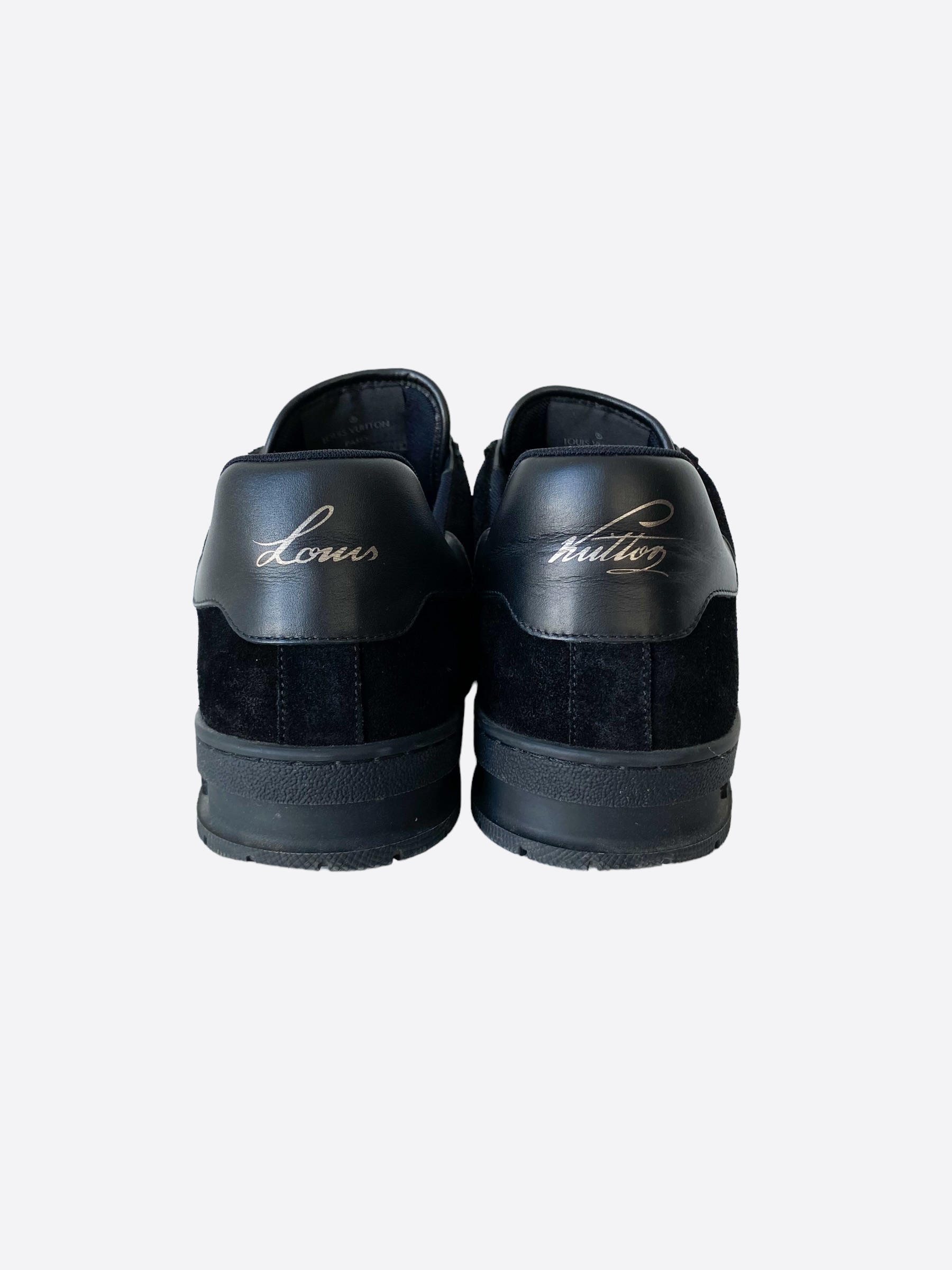 louis vuitton black suede sneakers