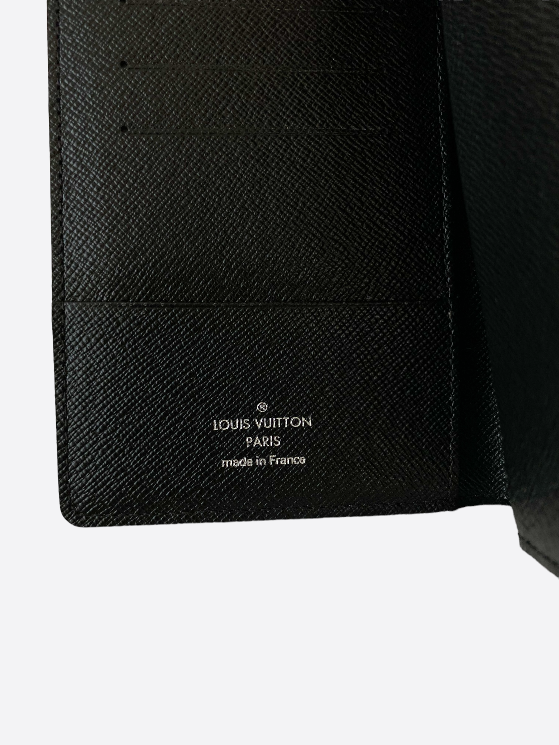 LOUIS VUITTON Damier Ebene Checkbook Cover Card Holder Wallet