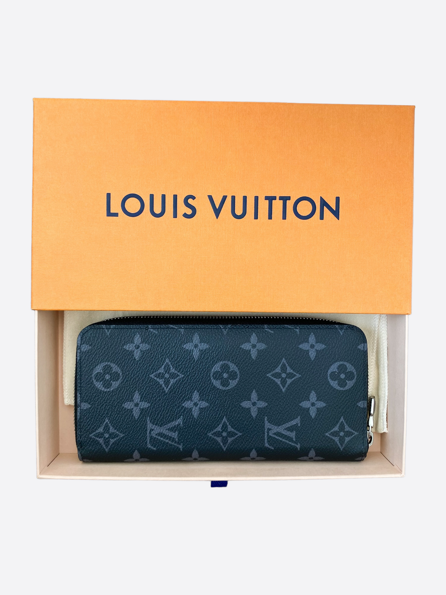 Louis Vuitton Zippy Wallet Vertical Monogram Eclipse Authentic GI4189