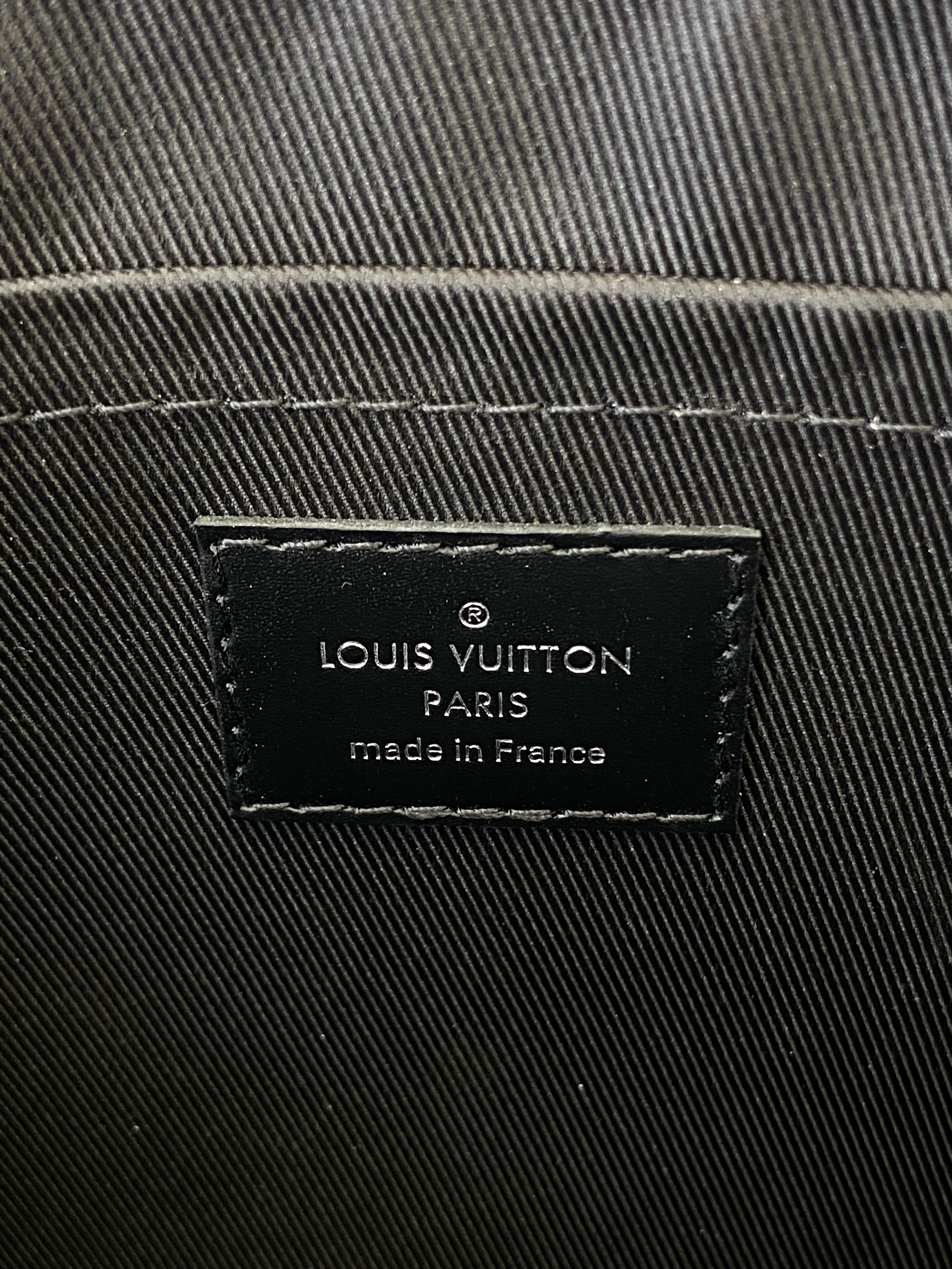 Louis Vuitton Discovery Pochette Monogram Eclipse Canvas GM Black